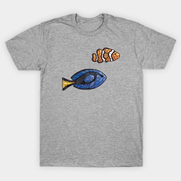 CLOWNFISH, SURGEON FISH T-Shirt by DesignsByDoodle